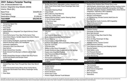 2021 Subaru Forester Touring