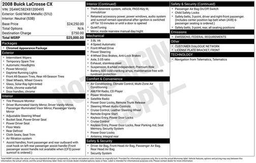 2008 Buick LaCrosse CX