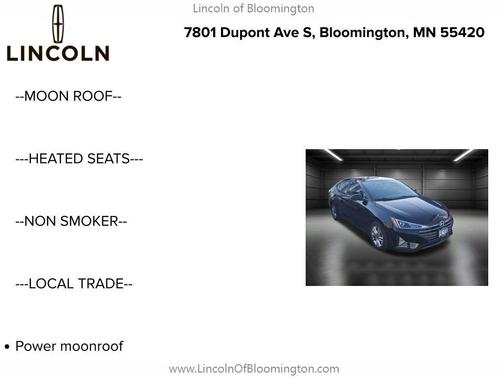 2019 Hyundai ELANTRA Value Edition