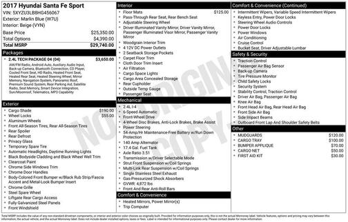 2017 Hyundai Santa Fe Sport 2.4L
