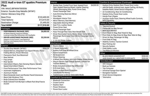 2022 Audi e-tron GT Premium Plus