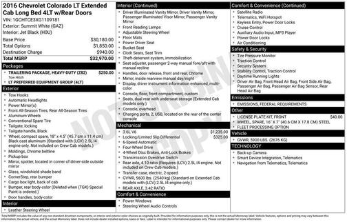 2016 Chevrolet Colorado LT