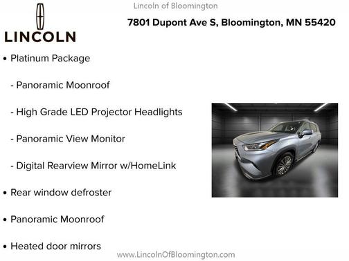 2021 Toyota Highlander Platinum