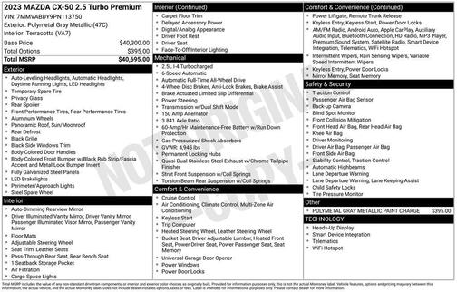 2023 Mazda CX-50 2.5 Turbo Premium Package