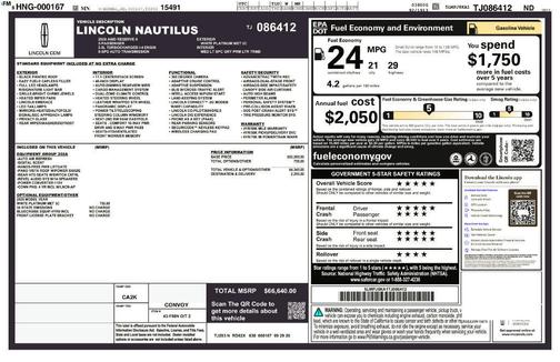 White Platinum Metallic Tri-Coat 2026 Lincoln Nautilus Reserve