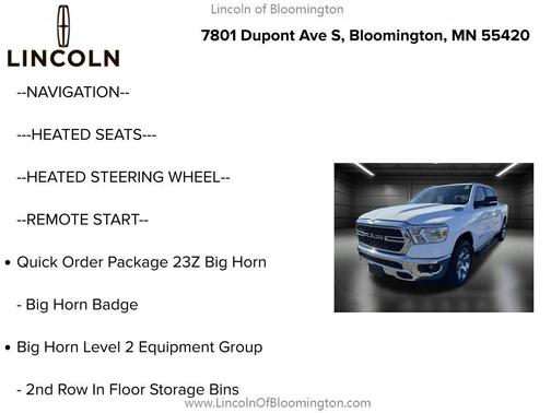 2022 RAM 1500 Big Horn/Lone Star