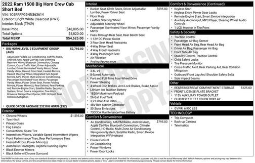 2022 RAM 1500 Big Horn/Lone Star