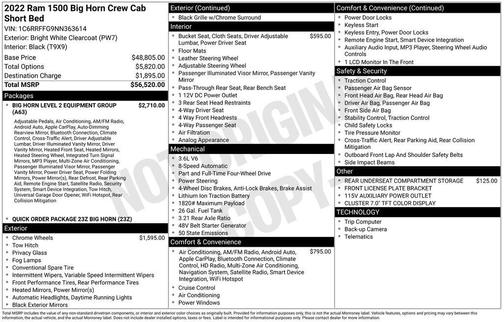 2022 RAM 1500 Big Horn/Lone Star
