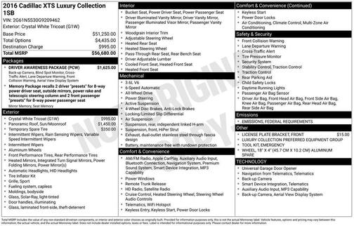 2016 Cadillac XTS Luxury