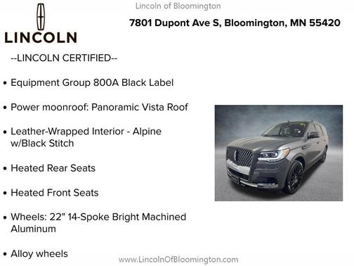 CHROME CAVIAR DARK GRAY MET 2023 Lincoln Navigator Black Label