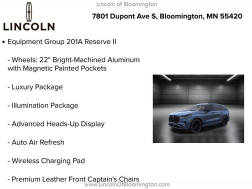 WHISPER BLUE MET CC 2026 Lincoln Aviator Reserve AWD