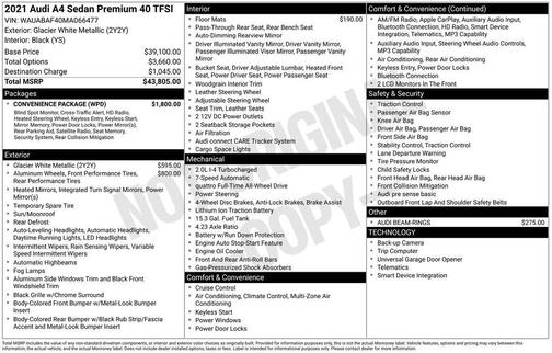 2021 Audi A4 40 Premium
