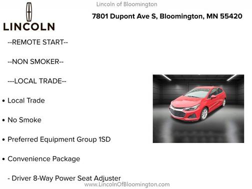 2019 Chevrolet Cruze LT