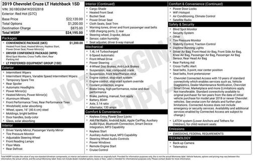 2019 Chevrolet Cruze LT