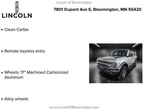 ICONIC SILVER METALLIC 2022 Ford Bronco Badlands
