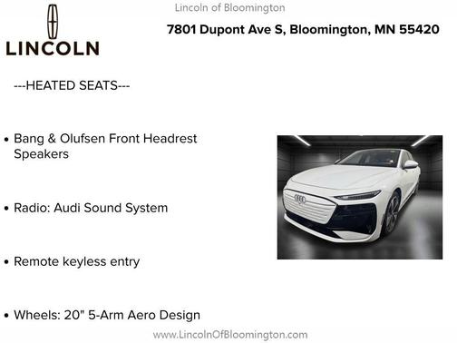 Glacier White 2025 Audi A6 e-tron Prestige