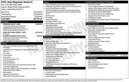 2022 Jeep Wagoneer Series III 4x4