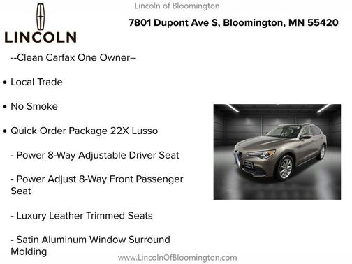 Imola Titanium Metallic 2019 Alfa Romeo Stelvio Ti Lusso