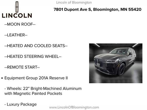 INFINITE BLACK MET CC 2026 Lincoln Aviator Reserve AWD