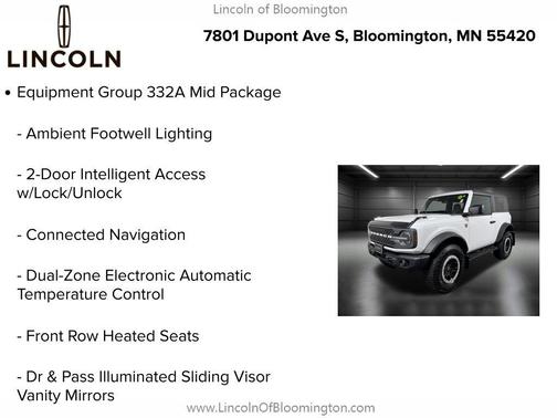 OXFORD WHITE 2023 Ford Bronco Badlands