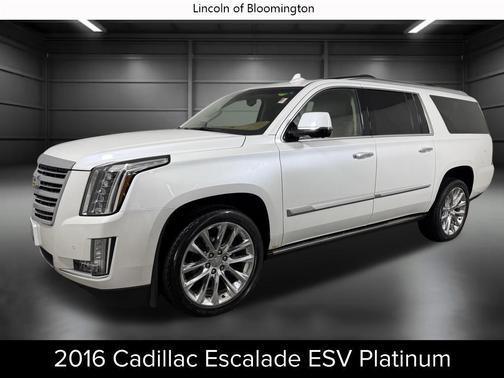 Crystal White Tricoat 2016 Cadillac Escalade ESV Platinum