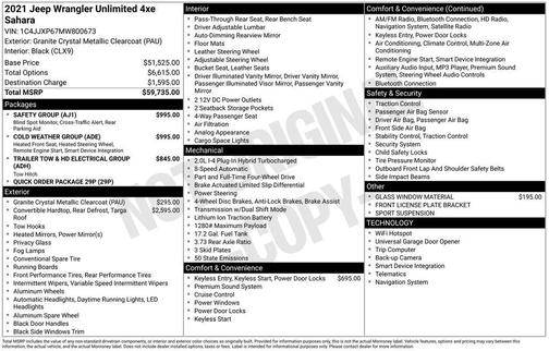 2021 Jeep Wrangler Unlimited 4xe Sahara