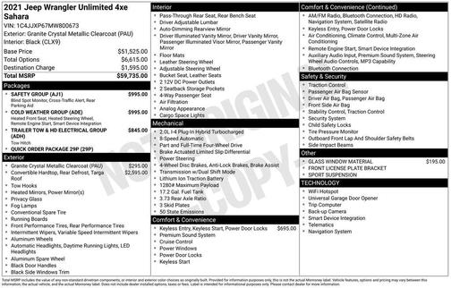 2021 Jeep Wrangler Unlimited 4xe Sahara