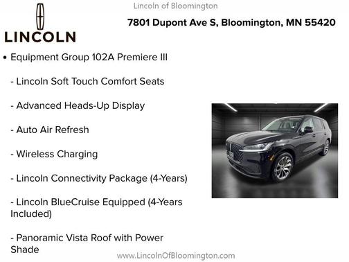 INFINITE BLACK MET CC 2026 Lincoln Aviator Premiere