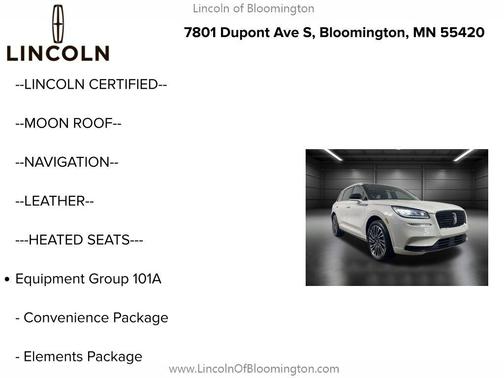 2022 Lincoln Corsair Standard