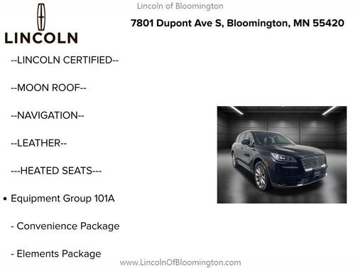 2022 Lincoln Corsair Standard
