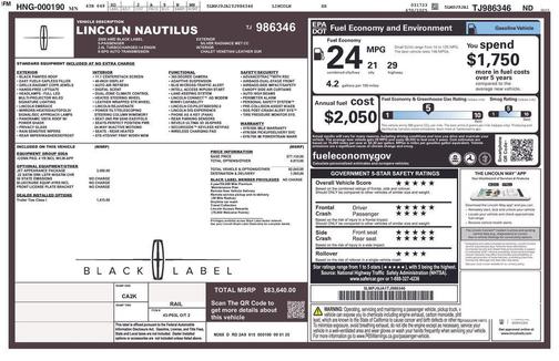 2026 Lincoln Nautilus Black Label