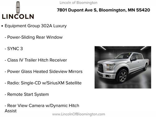 INGOT SILVER 2016 Ford F-150 XLT