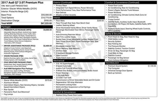 2017 Audi Q7 3.0T Premium