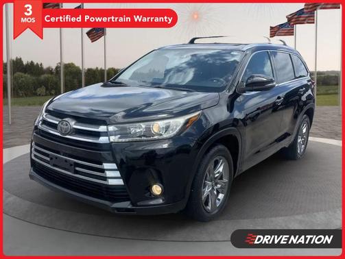 Midnight Black Metallic 2017 Toyota Highlander Limited Platinum