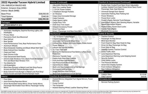 2022 Hyundai TUCSON Hybrid Limited