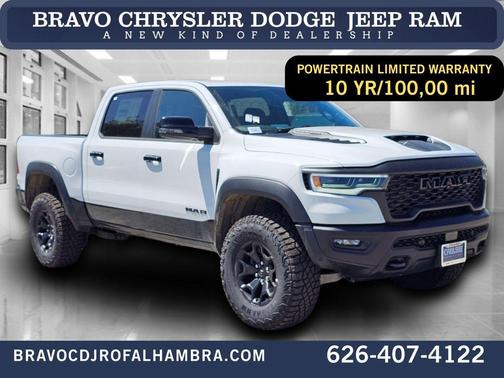 Bright White Clearcoat 2026 RAM 1500 RHO Crew Cab 4x4 5'7' Box