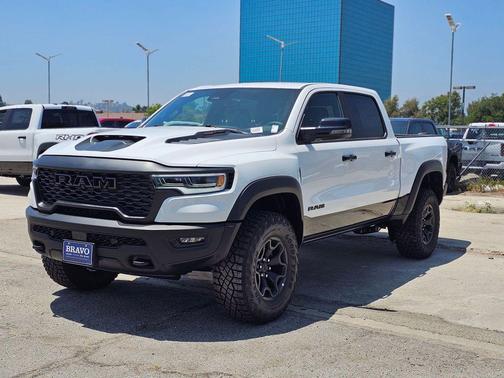 Bright White Clearcoat 2026 RAM 1500 RHO Crew Cab 4x4 5'7' Box