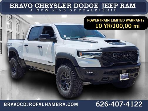 Bright White Clearcoat 2026 RAM 1500 RHO Crew Cab 4x4 5'7' Box