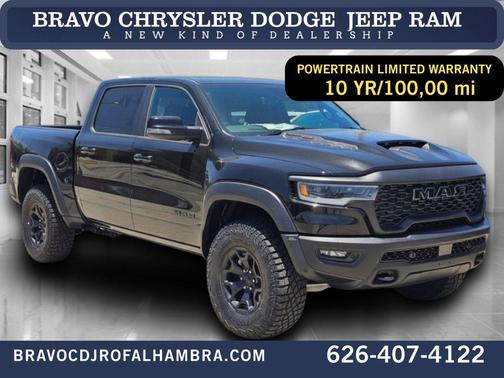 Diamond Black Crystal Pearlcoat 2026 RAM 1500 RHO Crew Cab 4x4 5'7' Box
