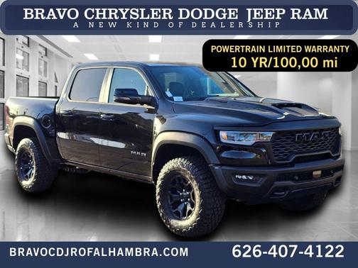 Diamond Black Crystal Pearlcoat 2026 RAM 1500 RHO Crew Cab 4x4 5'7' Box