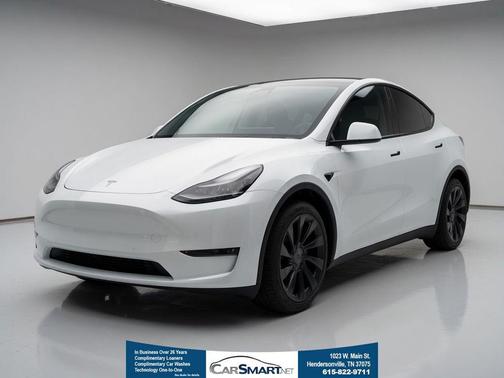 Pearl White Multi-Coat 2022 Tesla Model Y Long Range Dual Motor All-Wheel Drive