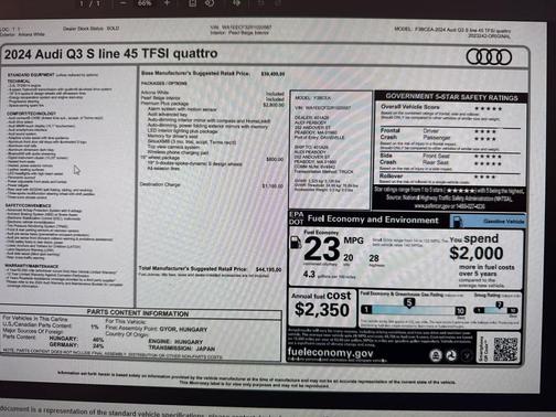 2024 Audi Q3 45 S line Premium Plus