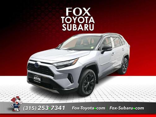 Silver Sky Metallic/Midnight Black Metallic 2024 Toyota RAV4 Hybrid SE