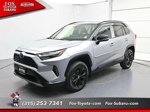 Silver Sky Metallic/Midnight Black Metallic 2024 Toyota RAV4 Hybrid SE