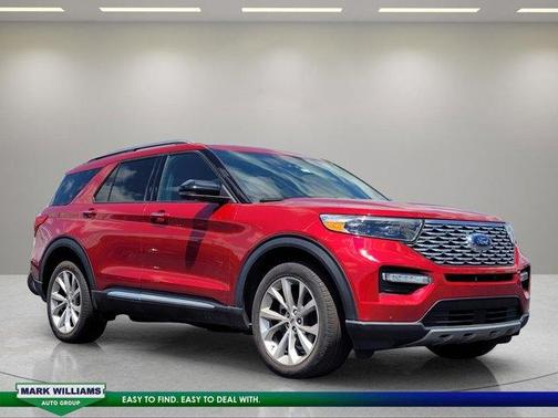 Red 2023 Ford Explorer Platinum