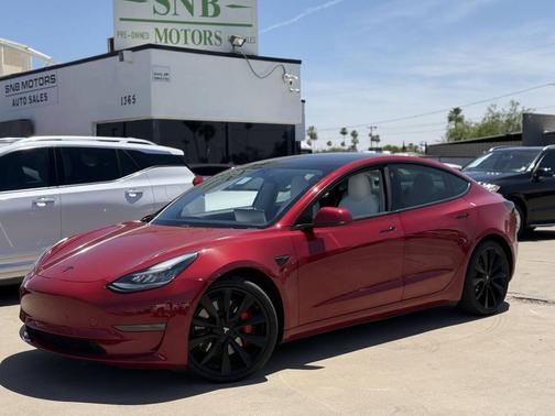 Red Multi-Coat 2019 Tesla Model 3 Performance