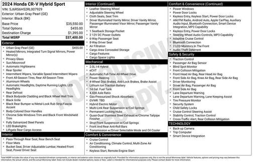 2024 Honda CR-V Hybrid Sport AWD