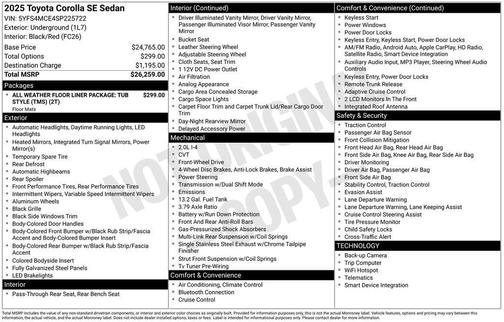 2025 Toyota Corolla SE