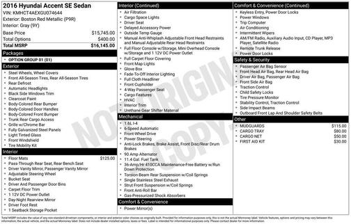 2016 Hyundai Accent SE