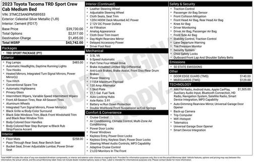 2023 Toyota Tacoma TRD Sport